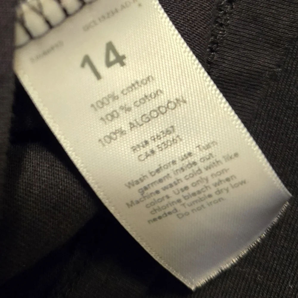 OshKosh B'gosh Girls' 14 Black Cat Magic Long-sleeved Shirt EUC
